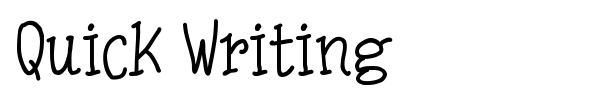 Quick Writing font preview